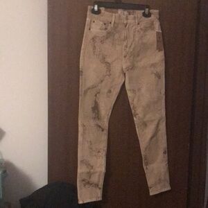Marble Print Jeans